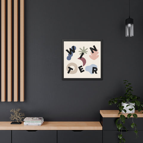Seasons - Modern Winter Framed Poster - Minimalist Home Decor