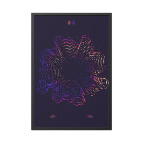 Sound Nova 2 - Vibrant Abstract Wave Framed Poster - Modern Wall Art for Music Lovers