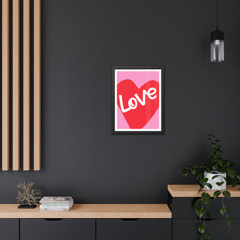 Lovin' - Love Heart Wall Art - Framed Poster, Romantic Decor for Home & Special Occasions