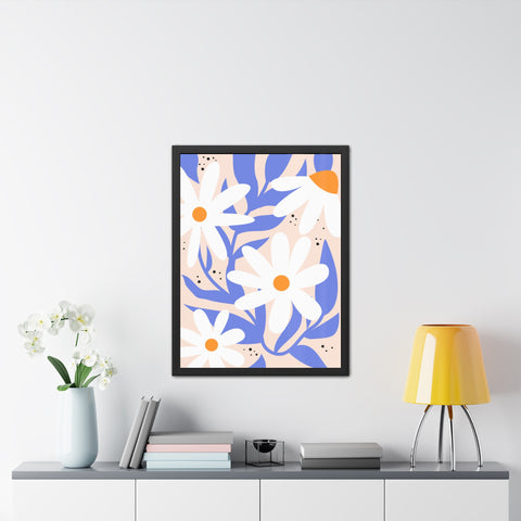Marinda 10 - Floral Framed Poster – Cheerful Daisy Wall Art for Home Décor