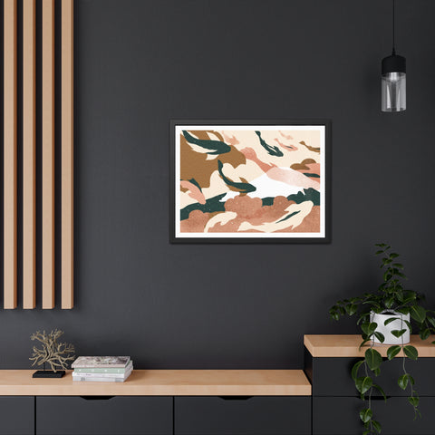 Koi Wind 1 - Abstract Fish Framed Poster - Nature-Inspired Wall Art for Home Decor