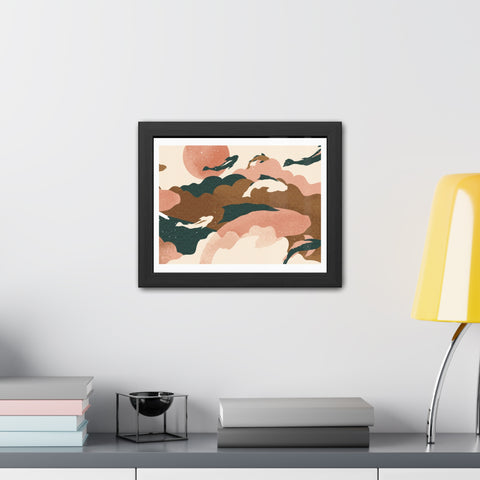 Koi Wind 2 - Artistic Framed Posters: Serene Dolphin & Sunset Wall Decor