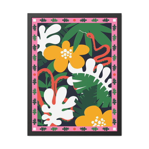 Amazon 3 - Tropical Botanical Framed Poster - Vibrant Jungle Art for Home Decor