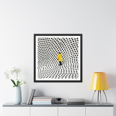 Dotted 1 - Modern Polka Dot Framed Poster - Minimalist Wall Art for Home Decor