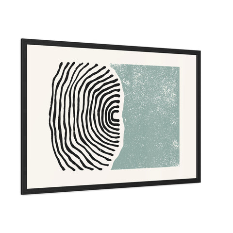 Ink Stamp 5 - Abstract Framed Art Print - Modern Vibes for Home Décor