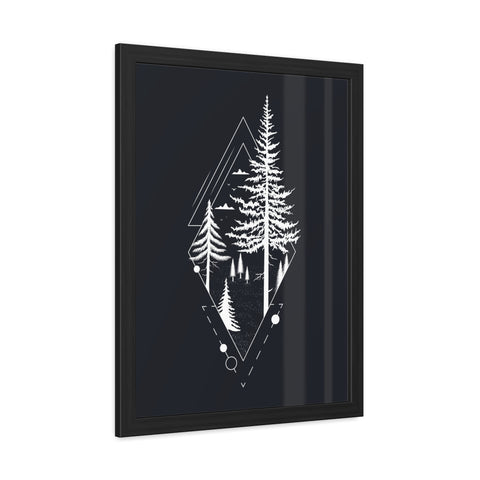 Treecraft 2 - Modern Nature Framed Poster - Geometric Forest Wall Art