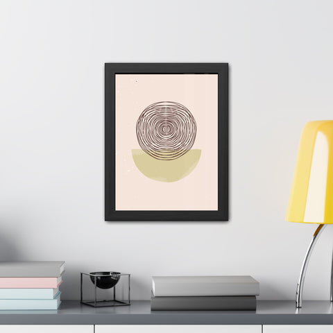 Blend 3 - Minimalist Framed Poster - Abstract Circular Design for Modern Decor
