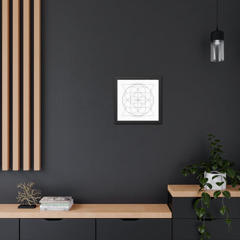 Stark 2 - Minimalist Geometric Framed Poster - Modern Wall Art for Home Decor