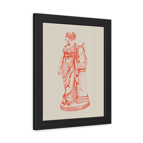Greeked Out 2 - Elegant Greek Statue Framed Poster Art - Classic Home Decor