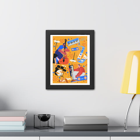 Musicana 4 - Vibrant Music-Themed Framed Posters - Perfect for Home Decor & Gift