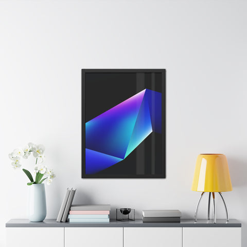 Omega 4 - Modern Geometric Framed Poster - Abstract Art for Stylish Home Decor