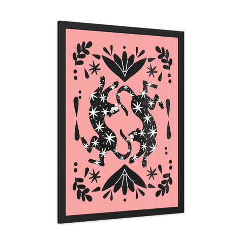 Mirror 1 - Whimsical Framed Poster - Starry Cat Design for Home Décor