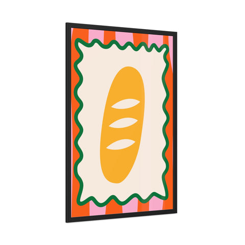 Whimsical Bread Framed Poster - Colorful Kitchen Wall Art