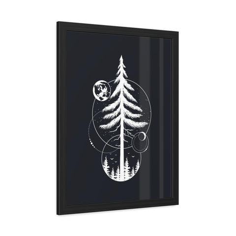 Treecraft 1 - Nature-Inspired Framed Poster - Cosmic Pine Tree Wall Art