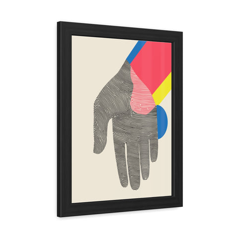 Cristobal 3 - Modern Art Framed Poster - Abstract Hand Design for Stylish Home Décor