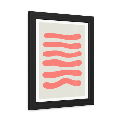 Stratica 6 - Modern Abstract Framed Poster - Wavy Lines Art for Home Decor