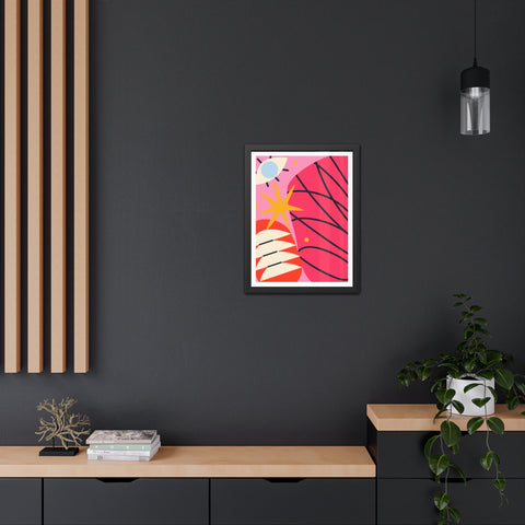 Kurian 2 - Vibrant Abstract Framed Poster - Modern Wall Art Decor