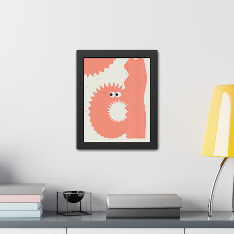 Lettermon d - Whimsical Framed Posters - Fun and Unique Wall Art for Playful Spaces