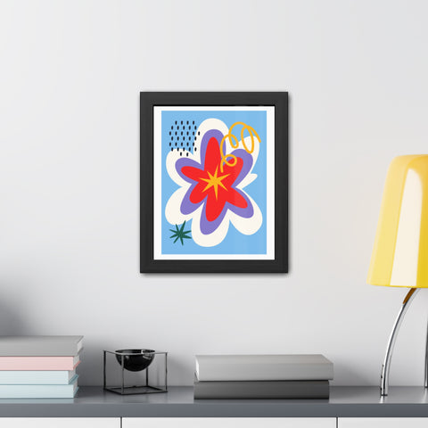 Natural Formation 9 - Vibrant Abstract Flower Framed Poster – Modern Wall Art for Home Decor