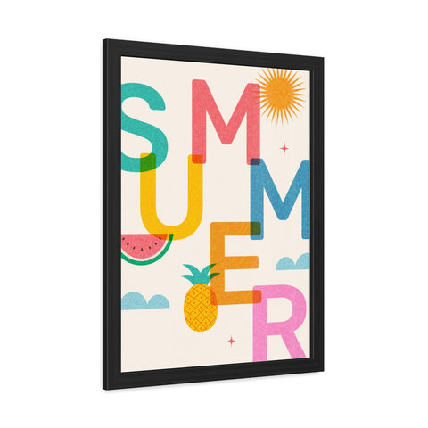 Summer 1 - Colorful Summer Framed Poster - Vibrant Tropical Wall Art