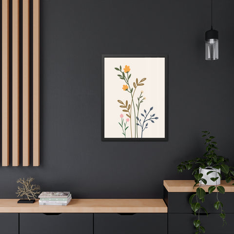 Floral Growth 2 - Botanical Framed Poster - Elegant Floral Wall Art for Home Decor
