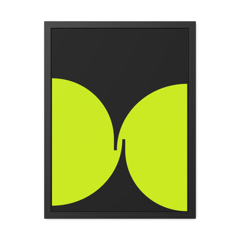 Modernica 4 - Modern Minimalist Framed Poster - Bold Green Abstract Art