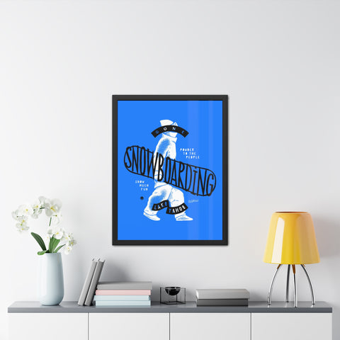 Gone Snowboarding Framed Poster - Fun Winter Decor for Ski Lovers