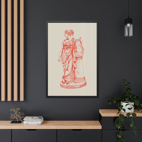 Greeked Out 2 - Elegant Greek Statue Framed Poster Art - Classic Home Decor