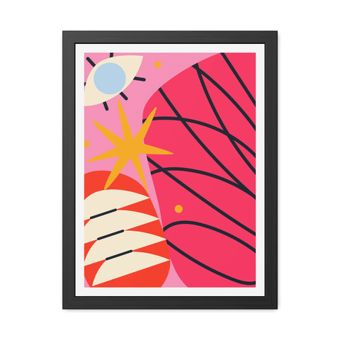 Kurian 2 - Vibrant Abstract Framed Poster - Modern Wall Art Decor