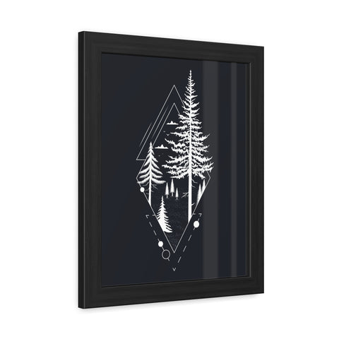 Treecraft 2 - Modern Nature Framed Poster - Geometric Forest Wall Art