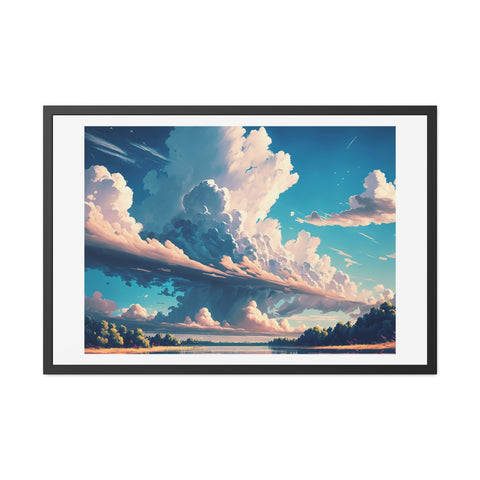 Cloudscape - Serene Landscape Framed Poster - Ideal for Home Decor & Gifting