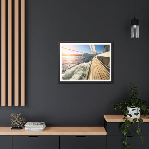 Sailing - Framed Poster - Nautical Wall Art for Beach Lovers & Boaters