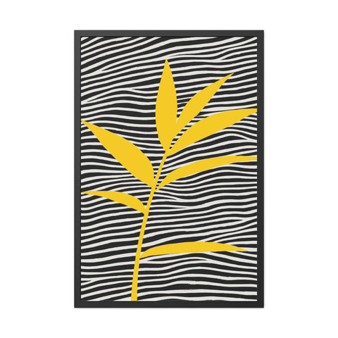Cristobal 1 - Modern Leaf Framed Poster for Home Decor