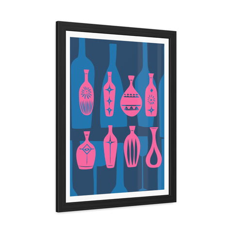 Wine Country 4 - Vibrant Bottles Framed Poster - Modern Art Home Decor
