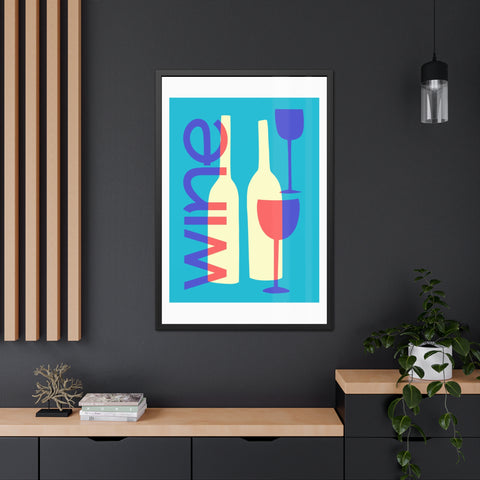 Wine Country 7 - Modern Wine Framed Poster - Colorful Wall Art for Wine Lovers