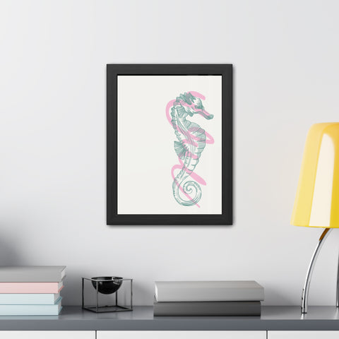 Marine Life 4 - Elegant Seahorse Framed Poster - Coastal Home Decor