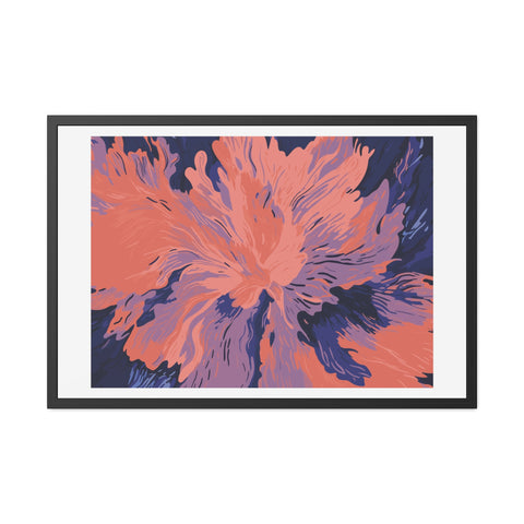 Florescent - Abstract Floral Framed Poster – Modern Wall Art for Home Décor