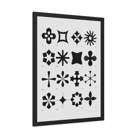 Gridlock 1 - Modern Geometric Framed Poster Art - Stylish Decor for Home and Office