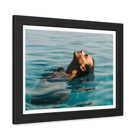 The Dip - Serene Woman Framed Poster - Tranquil Wall Art for Home Decor