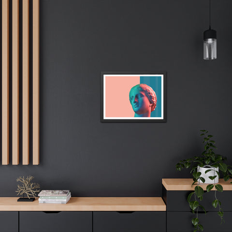 Look - Modern Art Framed Posters - Abstract Head Sculpture Decor for Home & Office