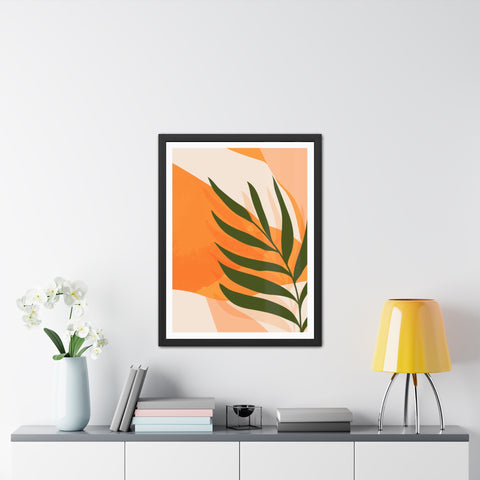 Agora 4 - Tropical Leaf Framed Poster | Modern Wall Art for Home Decor