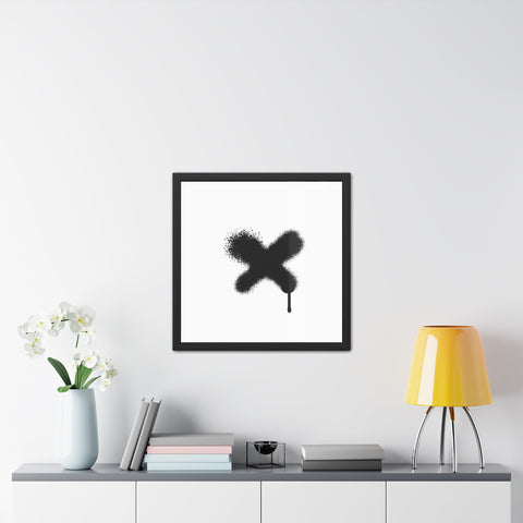 Graffiti 2 - Minimalist Black X Framed Poster – Modern Wall Art for Home Décor