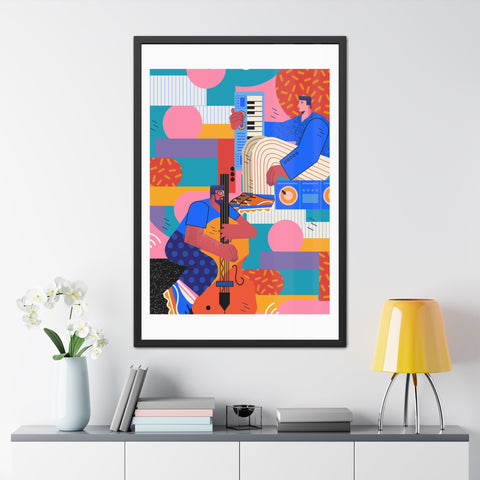 Musicana 1 - Vibrant Musical Framed Posters - Colorful Wall Art for Music Lovers