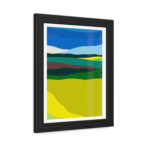 Scapes 4 - Abstract Landscape Framed Poster - Vibrant Nature Art for Home Decor