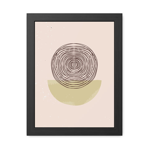 Blend 3 - Minimalist Framed Poster - Abstract Circular Design for Modern Decor