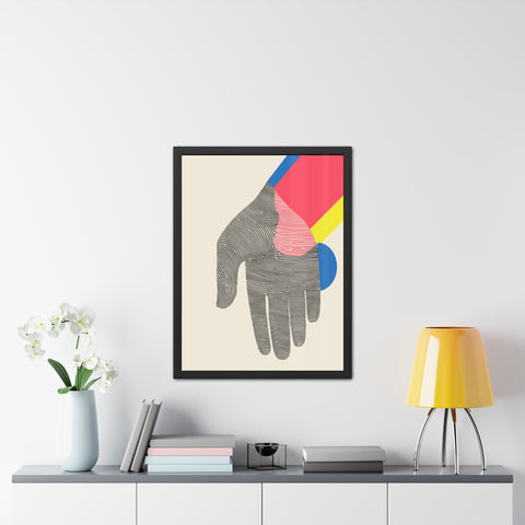 Cristobal 3 - Modern Art Framed Poster - Abstract Hand Design for Stylish Home Décor