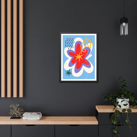 Natural Formation 9 - Vibrant Abstract Flower Framed Poster – Modern Wall Art for Home Decor