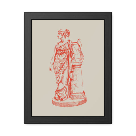 Greeked Out 2 - Elegant Greek Statue Framed Poster Art - Classic Home Decor