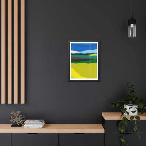 Scapes 4 - Abstract Landscape Framed Poster - Vibrant Nature Art for Home Decor