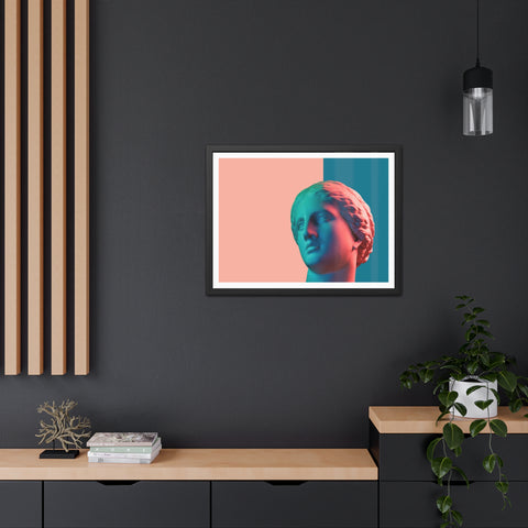 Look - Modern Art Framed Posters - Abstract Head Sculpture Decor for Home & Office